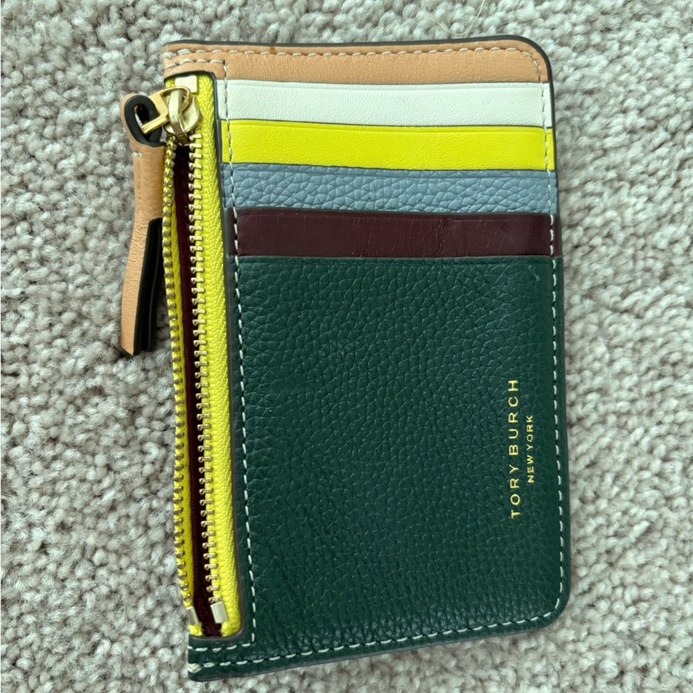 Tory Burch Perry Color Block Card Case Wallet